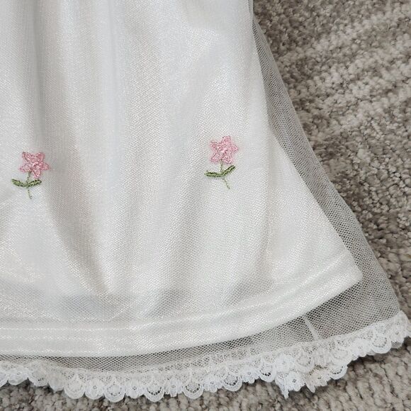 Evy of California vintage toddler girls white floral spring dress size 3T - Picture 5 of 10